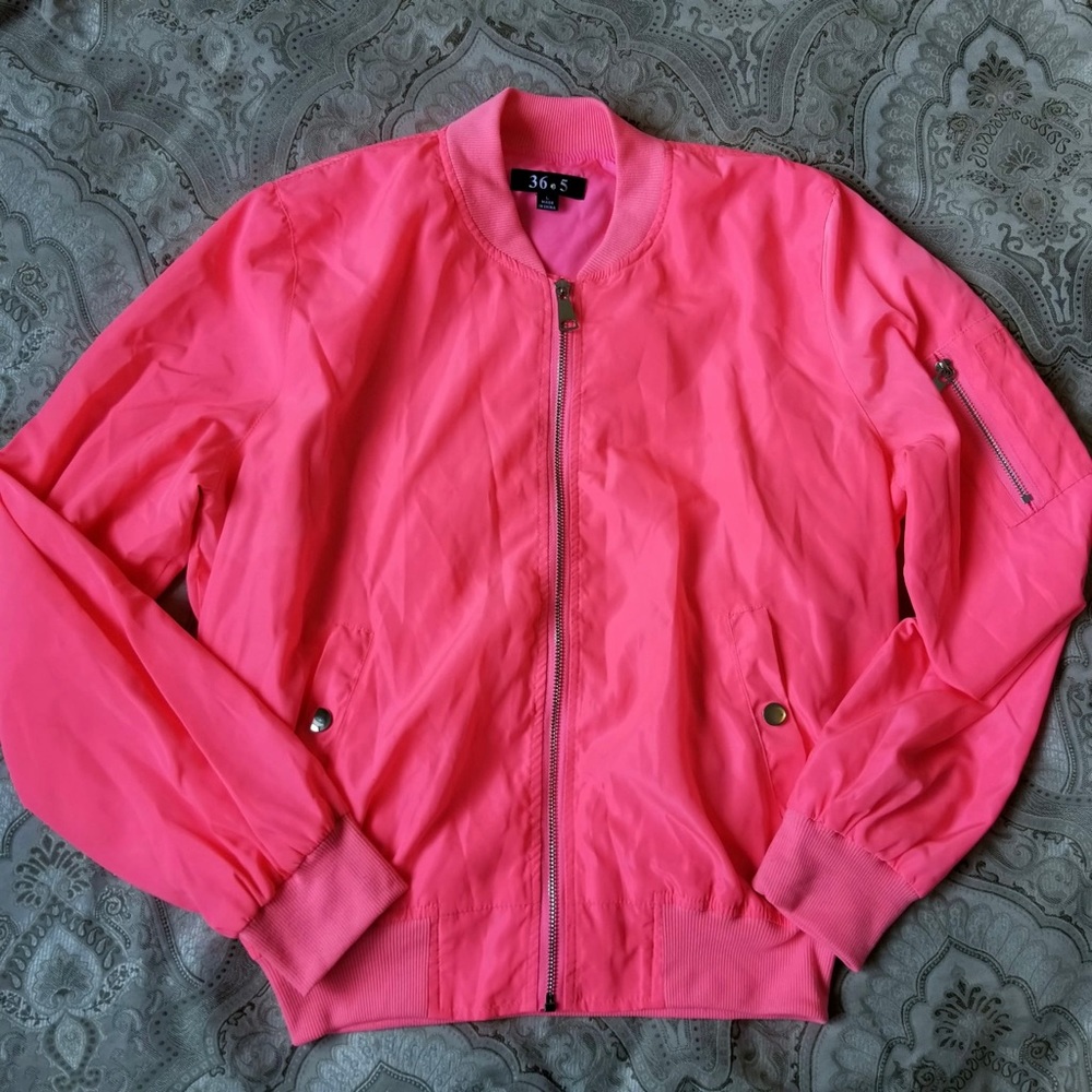 Pink bomber jacket
